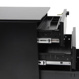 Extended drawers with metal runners of the COLOR OS I mobile drawer unit in black by hjh OFFICE