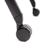 Black caster on the foot of a PRIORITY II folding chair by hjh OFFICE