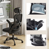 Professional Office Chair MC102C-M101 in black with adjustable armrests and mesh backrest by Sihoo (AI-generated image)