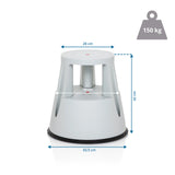 Dimensional drawing of the Step stool TIO-M I with a height of 42 cm and a load capacity of 150 kg by hjh OFFICE