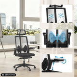 Black Professional Office Chair ARCEO B with adjustable headrest and armrests in a room setting by hjh OFFICE