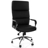 Black Professional Executive Chair BRUNELLO 20 with leather upholstery and chromed base by hjh OFFICE