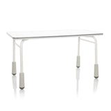 Light grey Desk – Children KID GRO T with white frame and grey feet by hjh OFFICE – 360-degree view (front view 15°)