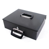 Black SAFE I cash box with two carrying handles and a lock by hjh OFFICE