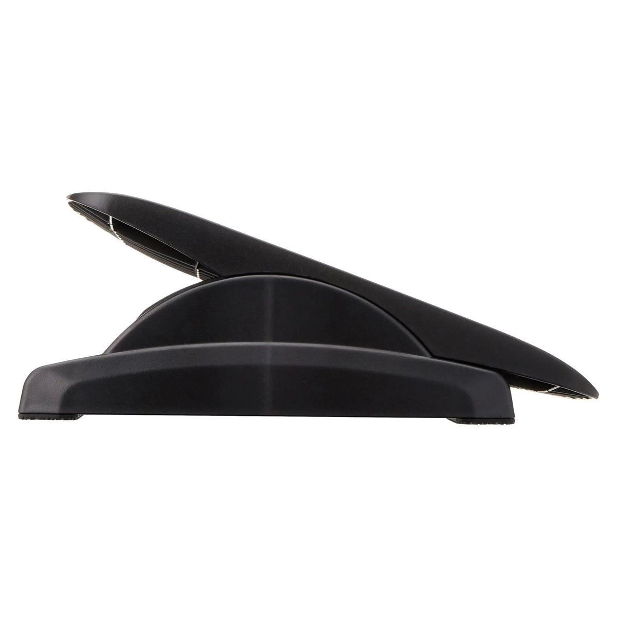 Side view of the anthracite footrest PIEDINO STRIPE with tiltable platform by hjh OFFICE