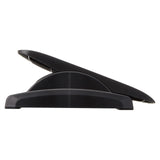 Side view of the anthracite footrest PIEDINO STRIPE with tiltable platform by hjh OFFICE