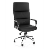 Black Professional Executive Chair BRUNELLO 20 with armrests and five-caster base by hjh OFFICE – 360-degree view (front view 20°)