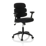 Black Swivel Chair – Children KID ERGOLINO B with padded backrest and five-caster base by hjh OFFICE – 360-degree view (front three-quarter view 30°)