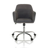 Dark grey Home Office Chair SOLAO 300 with padding and five-caster base by hjh OFFICE – 360-degree view (front view 0°)
