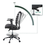 Tilt mechanism with 90° adjustment and control lever of the ERGO LINE II WORK counter chair by hjh OFFICE