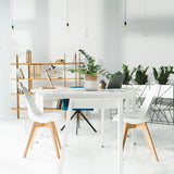 Green Artificial plant ZAMIE in a light-coloured pot on a white desk by hjh OFFICE