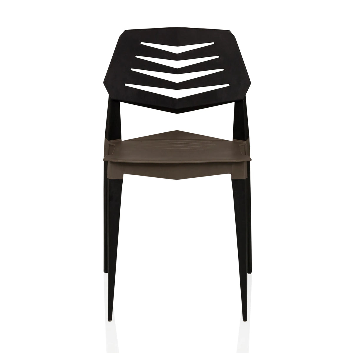 Brown-black Outdoor chair Flecharo with perforated backrest by hjh LIVING – 360-degree view (front view 0°)