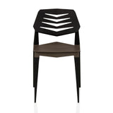 Brown-black Outdoor chair Flecharo with perforated backrest by hjh LIVING – 360-degree view (front view 0°)