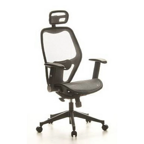 Professional Office ChAIR-PORT in silver grey with mesh backrest and seat by hjh OFFICE