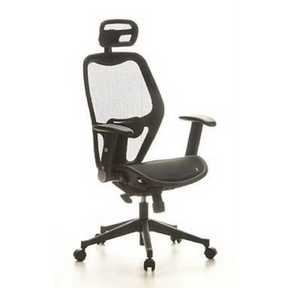 Professional Office ChAIR-PORT with black mesh cover, headrest and armrests by hjh OFFICE