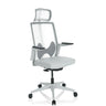Grey Professional Office Chair ARCEO W with mesh backrest, headrest and armrests by hjh OFFICE