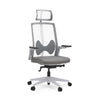 Grey Professional Office Chair ARCEO W with mesh backrest, headrest and armrests by hjh OFFICE
