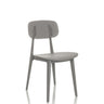 Grey Outdoor chair ARTIFO HOL with perforated backrest and seat by hjh OFFICE