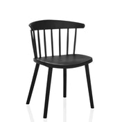 Black Dining chair ARTIFO RIB with a backrest of vertical slats by hjh LIVING