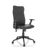 Black Home Office Chair ARTON 30 with cross stitching and armrests by hjh OFFICE