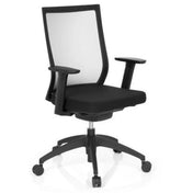 Black Professional Office Chair ASPEN with mesh backrest and armrests by hjh OFFICE