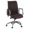 Brown Professional Executive Chair ASPERA 10 with quilted cover and chrome armrests by hjh OFFICE