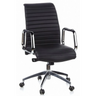 Black Professional Executive Chair ASPERA 10 with ribbed upholstery and shiny chrome armrests by hjh OFFICE