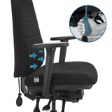 Adjustable lumbar support mechanism of the Professional Office Chair PHOENIX PRO I by hjh OFFICE