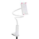 White Mobile phone & tablet holder FLEXMOBI I with flexible gooseneck arm by hjh OFFICE