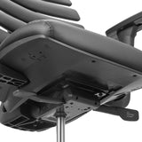 Underside of the seat and mechanism of the ERGO LINE II WORK counter chair in black by hjh OFFICE
