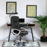 Black Home Office Chair RELAX CL150 with armrests and castors in front of a desk by MyBuero