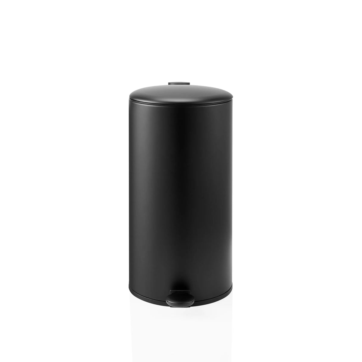 Black Wastepaper CLEAN STEP 2 with lid and pedal bin by hjh OFFICE – 360-degree view (front view 0°)