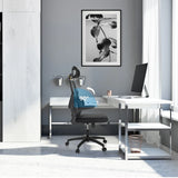90-degree swivel function of the Home Office Chair ERGOMY FLEX in black by MyBuero