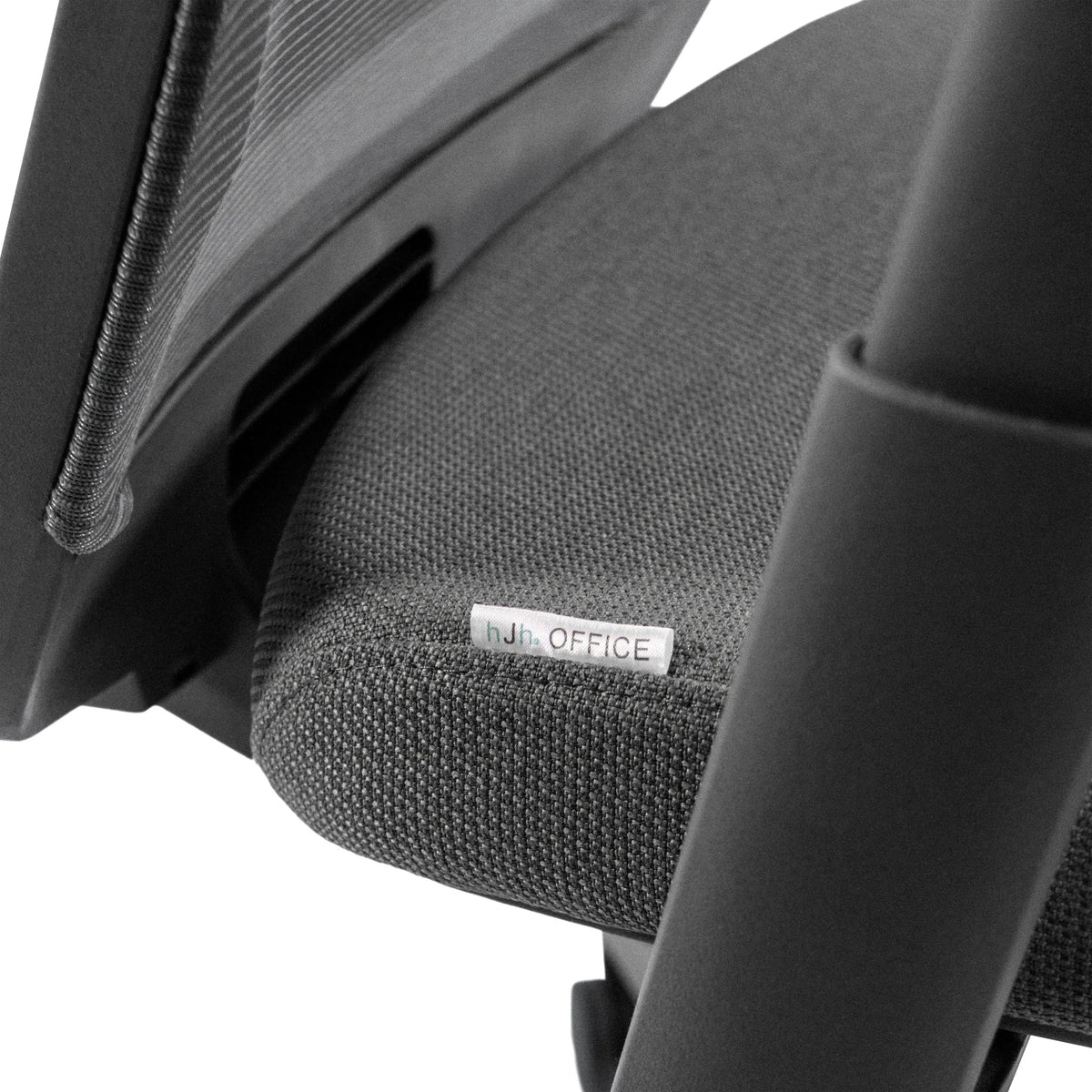 Fabric seat of the Professional Office Chair COLORE with brand label by hjh OFFICE