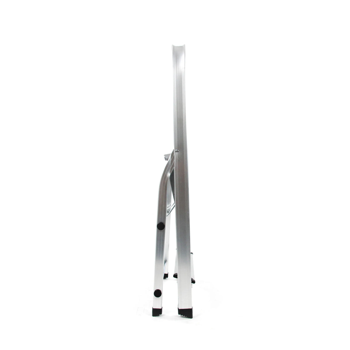 Side view of the aluminium Folding Ladder SOLID I with two steps by hjh OFFICE