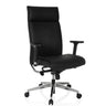Professional Executive Chair CURYO in black with shiny metal star base and padded armrests by hjh OFFICE