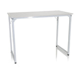 White Office Desk WORKSPACE I with rectangular tabletop and U-shaped legs by hjh OFFICE – 360-degree view (front view 20°)