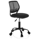 Black Swivel Chair – Children KID QB with mesh back and five-caster base by hjh OFFICE – 360-degree view (front three-quarter view 45°)
