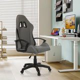 Gaming chair GAMEBREAKER W01 in grey-black with integrated headrest openings by MyBuero