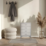 Grey Chest of drawers SKUFFY with four drawers and slanted legs by hjh LIVING