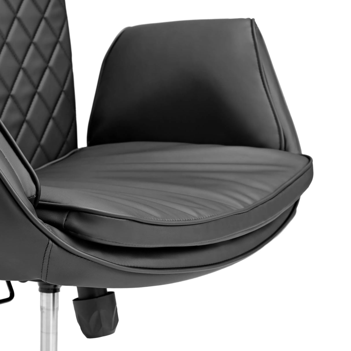 Seat and armrest of the Home Office Chair Criss-Cross 10 in black by hjh LIVING