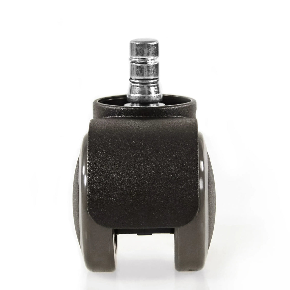 Black 5x ROLO No-Noise 11mm/50mm Castors for hard floors with metallic mounting pin by hjh OFFICE