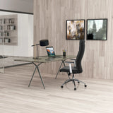 Luxury Executive Chair MONZA 20 in black at a desk in a bright room by hjh OFFICE