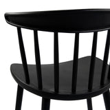 Backrest with vertical slats of the Dining chair ARTIFO RIB in black by hjh LIVING