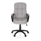 Grauer Home-Office-Chefsessel RELAX CX 120 mit gestepptem Bezug und Fußkreuz mit fünf Rollen von MyBuero – 360-Grad-Ansicht (Frontansicht 0°)