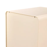Upper rear corner of the beige lacquered metal Mobile Drawer Unit COLOR PLUS I by hjh OFFICE