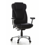 Black Professional Executive Chair EMBASSY 200 with armrests and five-caster base by hjh OFFICE – 360-degree view (front view 20°)