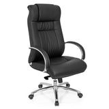 Black Swivel Chair XXL G 600 with armrests and five-caster base by hjh OFFICE – 360-degree view (front three-quarter view 40°)