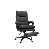 Black Home Office Executive Chair RELAX CL 200 made of faux leather with star base and five castors by MyBuero – 360-degree view (front view 20°)