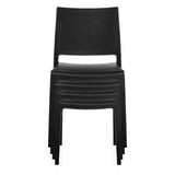 Stack of four black Outdoor chairs T37 V by hjh LIVING